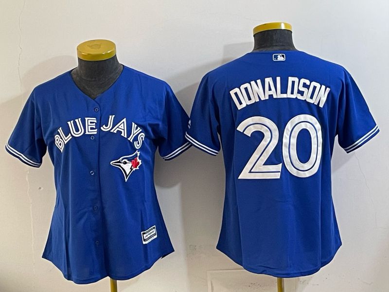Women 2025 Nike Toronto Blue Jays #20 Donaldson Blue Game MLB Jersey 01->women mlb jersey->Women Jersey